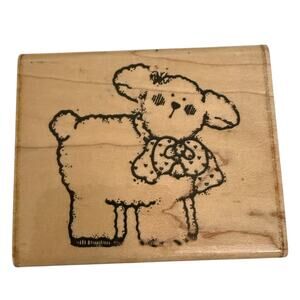 DOTS Lenny Lamb N186 Rubber Stamp EUC
